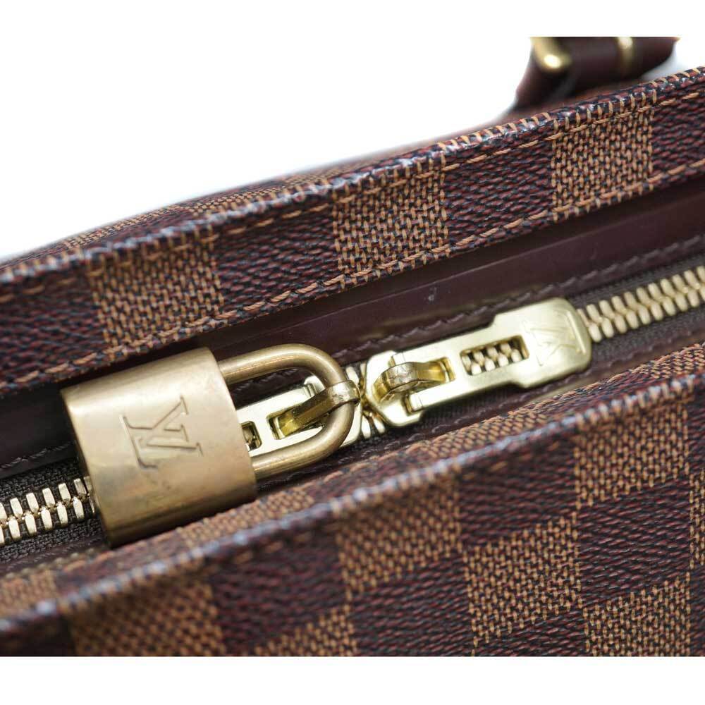 Louis Vuitton Chelsea Tote Bag Shoulder Damier Ebene Brown Leather - Picture 8 of 9
